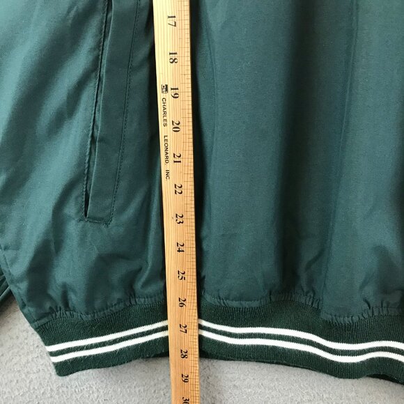 Vintage North Dakota State Bison Jacket Green Windbreaker V neck size XL - Picture 5 of 9